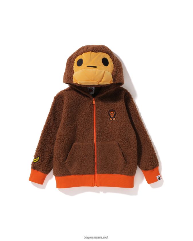 ruskea lapset A Bathing Ape baby milo boa pehmotakki 8HT2D81778