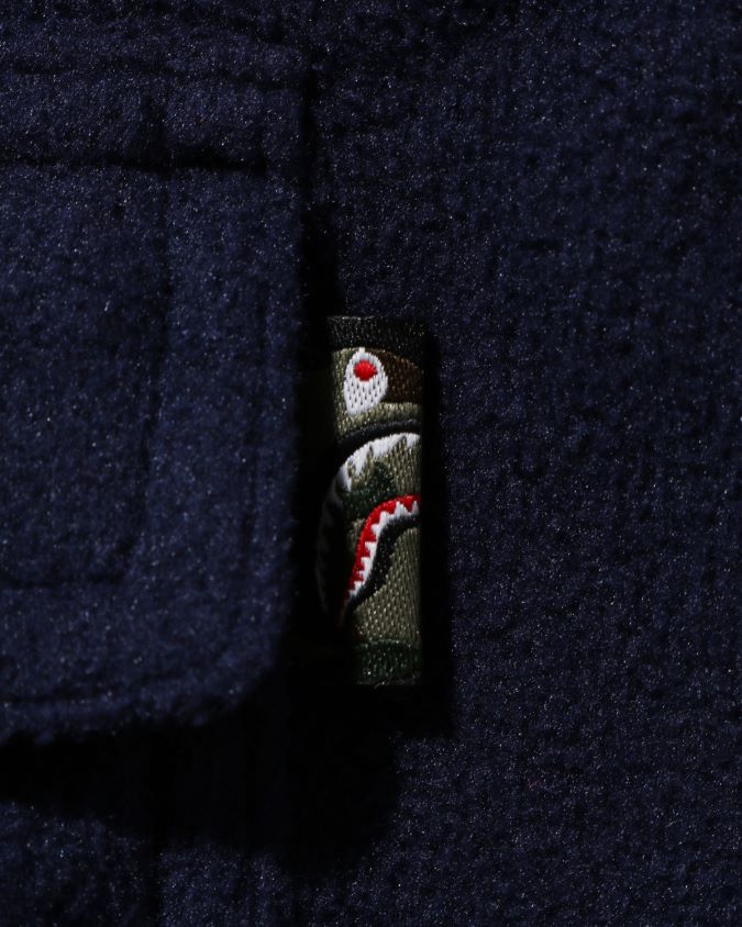sininen lapset A Bathing Ape shark patch takki 8HT2D81642