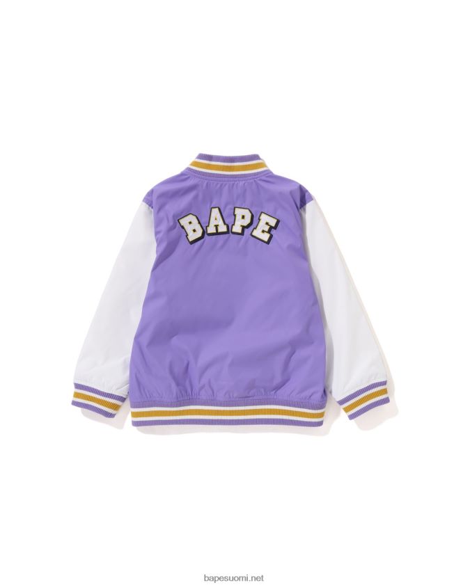 violetti lapset A Bathing Ape head b patch yliopistotakki 8HT2D81448