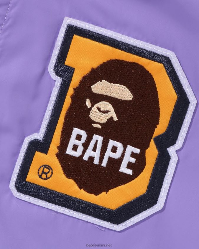 violetti lapset A Bathing Ape head b patch yliopistotakki 8HT2D81448