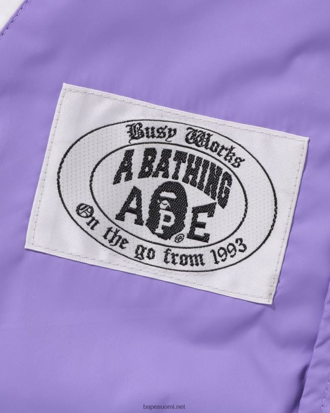 violetti lapset A Bathing Ape head b patch yliopistotakki 8HT2D81448