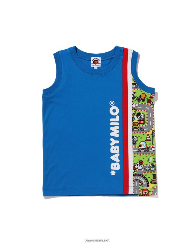 sininen lapset A Bathing Ape baby milo kilpa-tankkitoppi 8HT2D81609