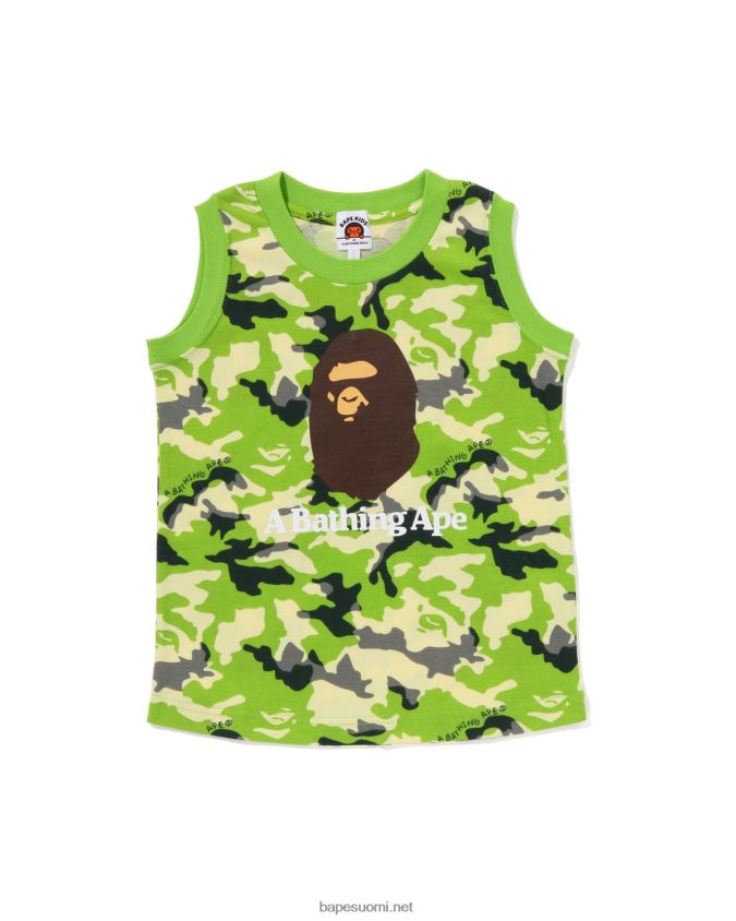 vaaleanvihreä lapset A Bathing Ape woodland camo tanktop 8HT2D81366