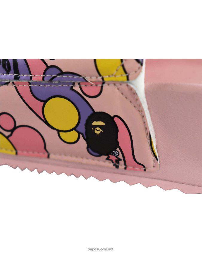 vaaleanpunainen miehet A Bathing Ape x hayn sta camo slide sandaalit 8HT2D8729