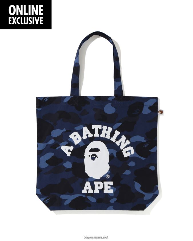 laivastonsininen miehet A Bathing Ape värillinen camo college-laukku 8HT2D8765
