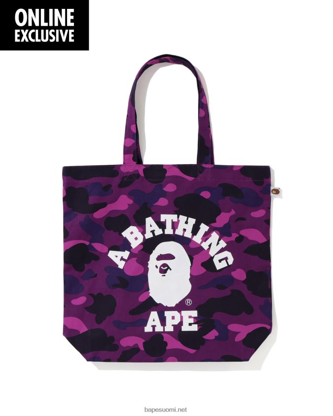 violetti miehet A Bathing Ape värillinen camo college-laukku 8HT2D8766