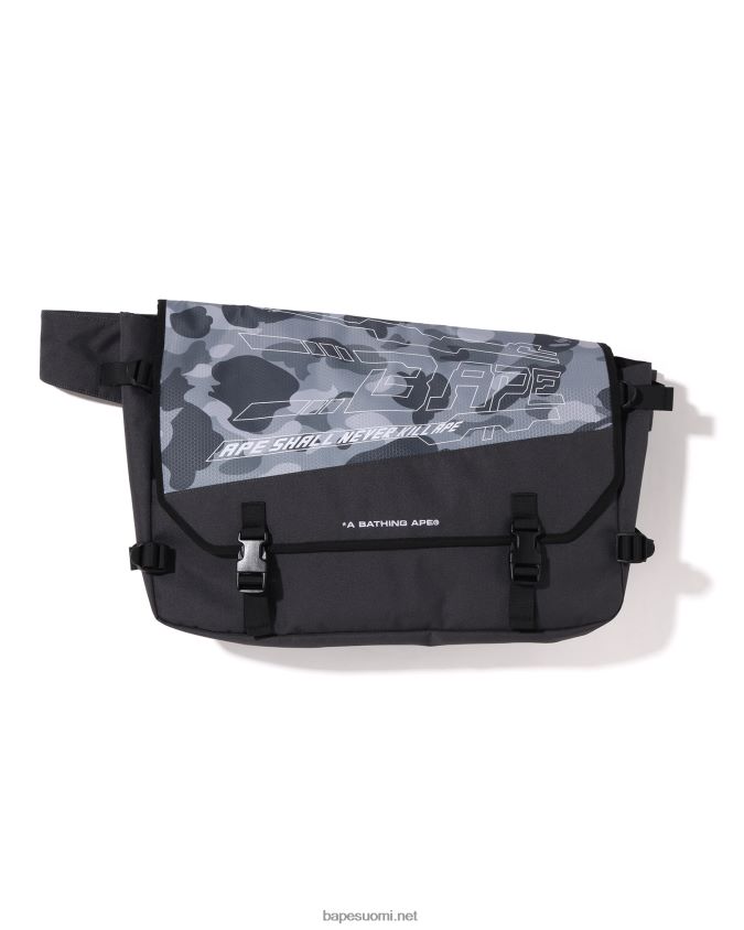 harmaa miehet A Bathing Ape hunajakennomainen camo lähettilaukku 8HT2D8391