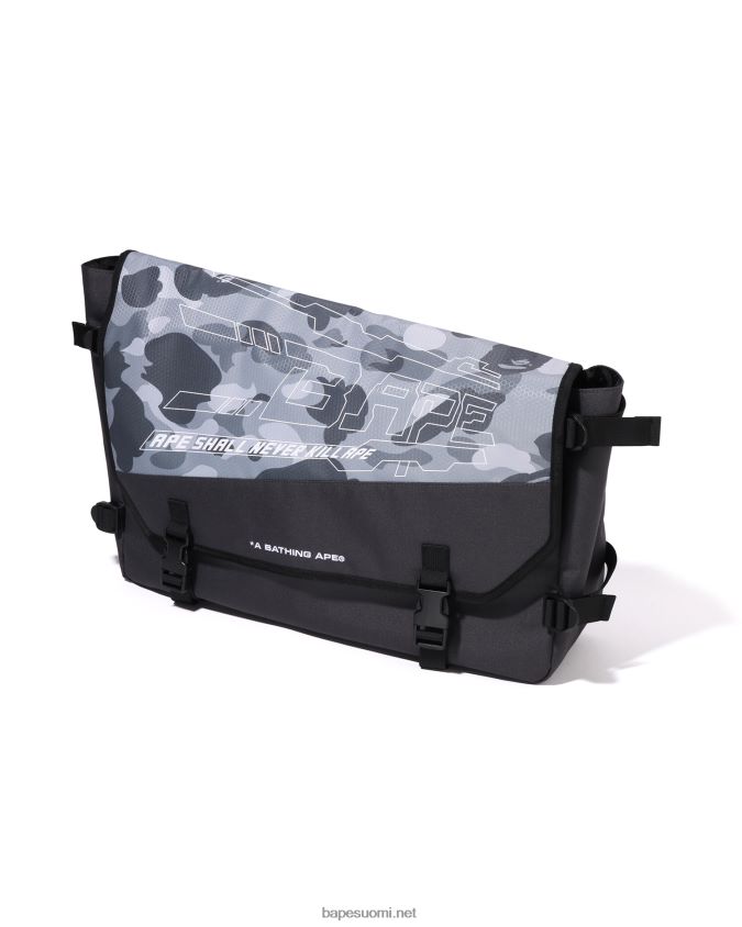 harmaa miehet A Bathing Ape hunajakennomainen camo lähettilaukku 8HT2D8391