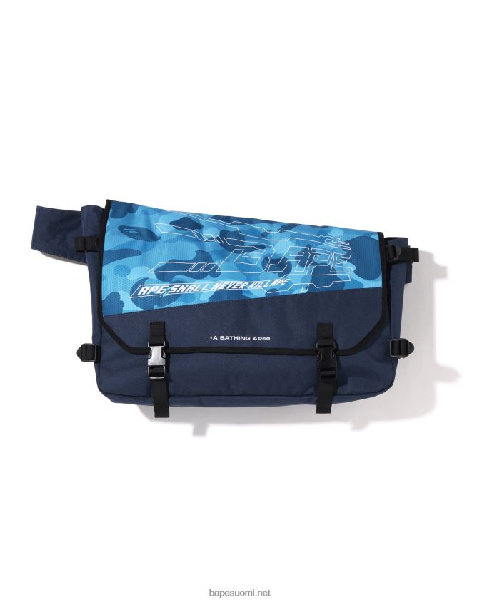 vaaleansininen miehet A Bathing Ape hunajakennomainen camo lähettilaukku 8HT2D8390