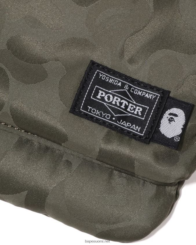 armeijan vihreä miehet A Bathing Ape x porter kiinteä camo olkalaukku 8HT2D8548