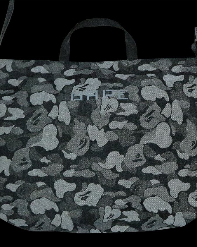 musta miehet A Bathing Ape abc dot heijastava olkalaukku 8HT2D8761