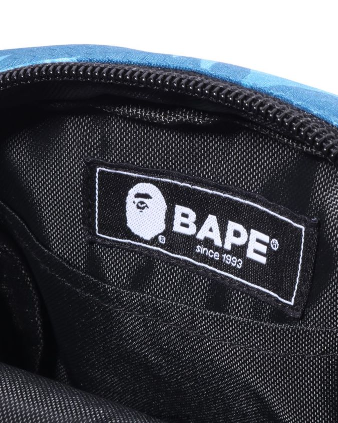 vaaleansininen miehet A Bathing Ape hunajakennomainen camo mini olkalaukku 8HT2D8409