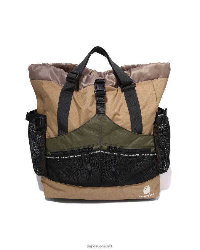 beige miehet A Bathing Ape väriä estävä monilaukku 8HT2D8457