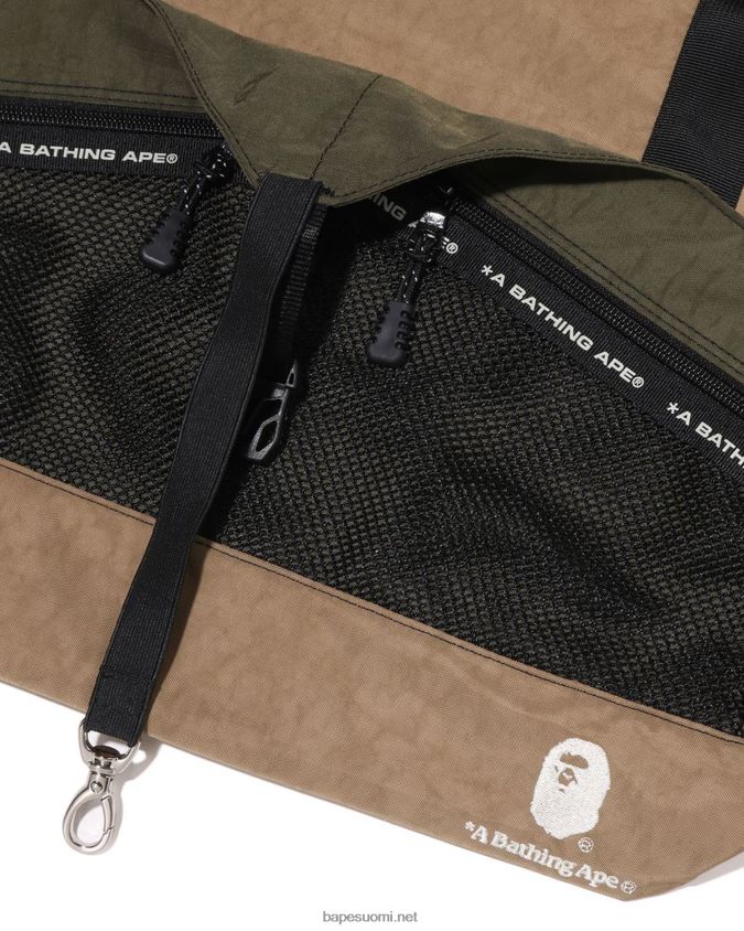 beige miehet A Bathing Ape väriä estävä monilaukku 8HT2D8457