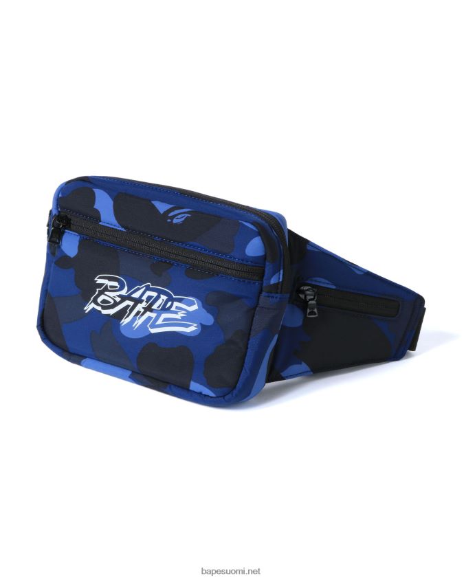 laivastonsininen miehet A Bathing Ape värillinen camo-vyötärölaukku 8HT2D8763