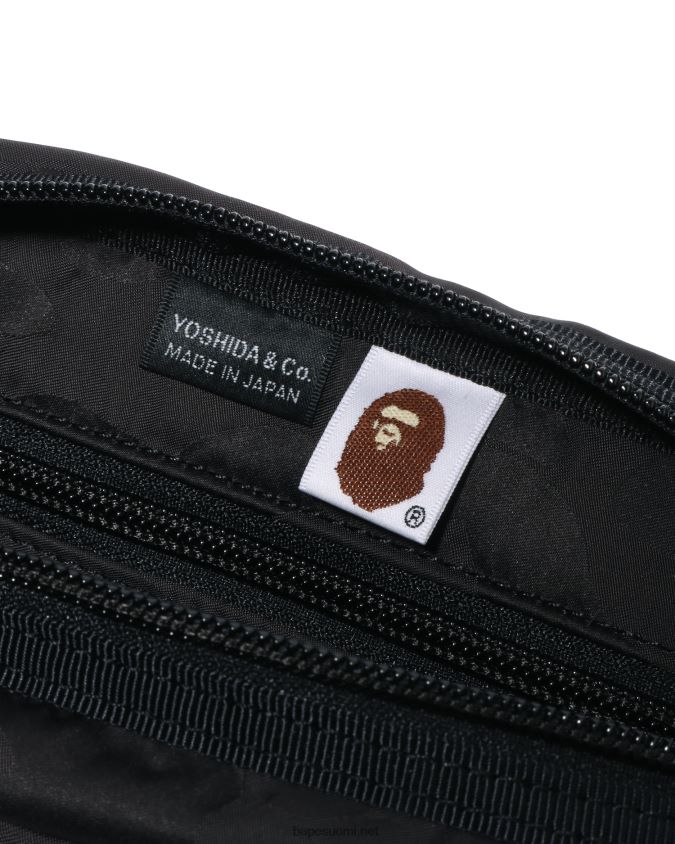 musta miehet A Bathing Ape x porter kiinteä camo vyötärölaukku 8HT2D8431