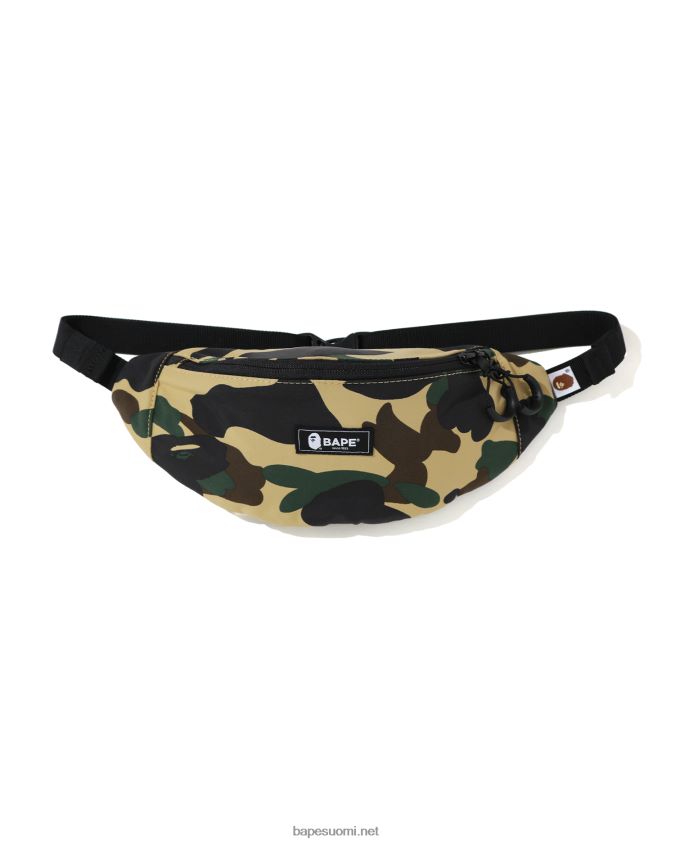 täyteläinen keltainen miehet A Bathing Ape 1. camo vyötärölaukku 8HT2D8774
