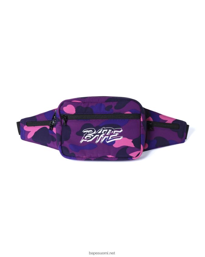 violetti miehet A Bathing Ape värillinen camo-vyötärölaukku 8HT2D8764