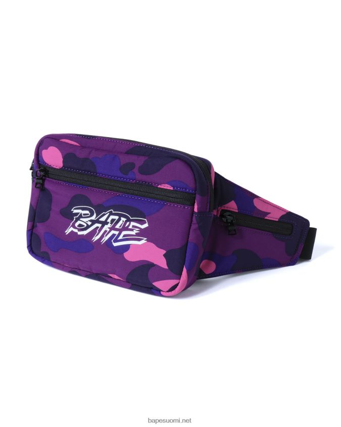 violetti miehet A Bathing Ape värillinen camo-vyötärölaukku 8HT2D8764