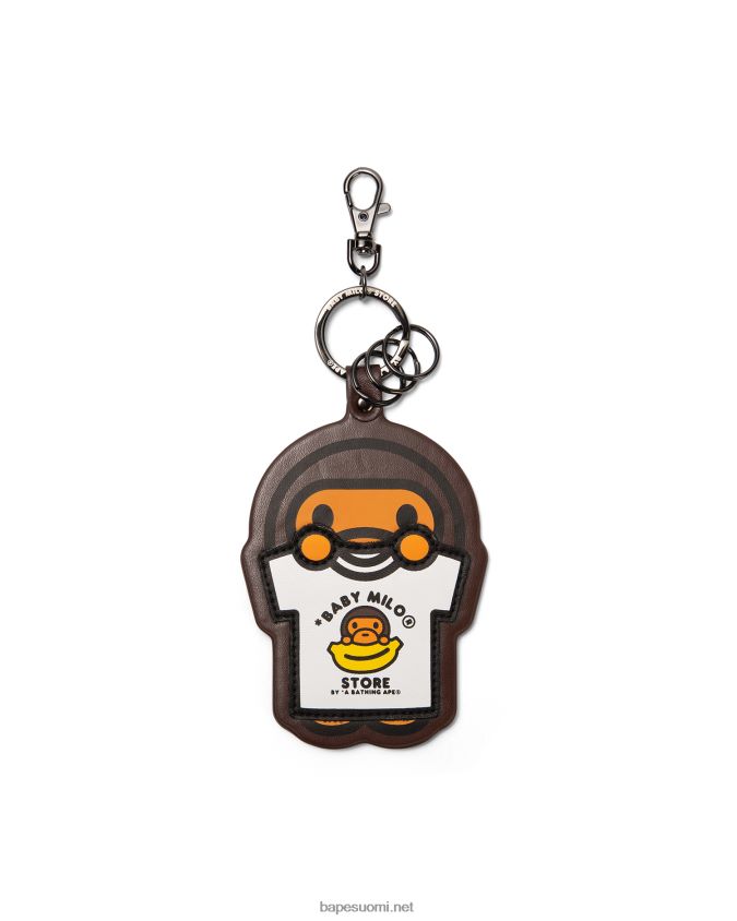 kahvia miehet A Bathing Ape milo t-paidan avaimenperä 8HT2D81169
