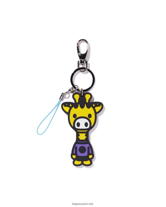 keltainen miehet A Bathing Ape alli silikoninen avaimenperä 8HT2D81179