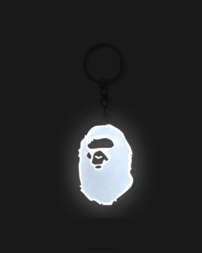 valkoinen miehet A Bathing Ape päätä heijastava avaimenperä 8HT2D8486