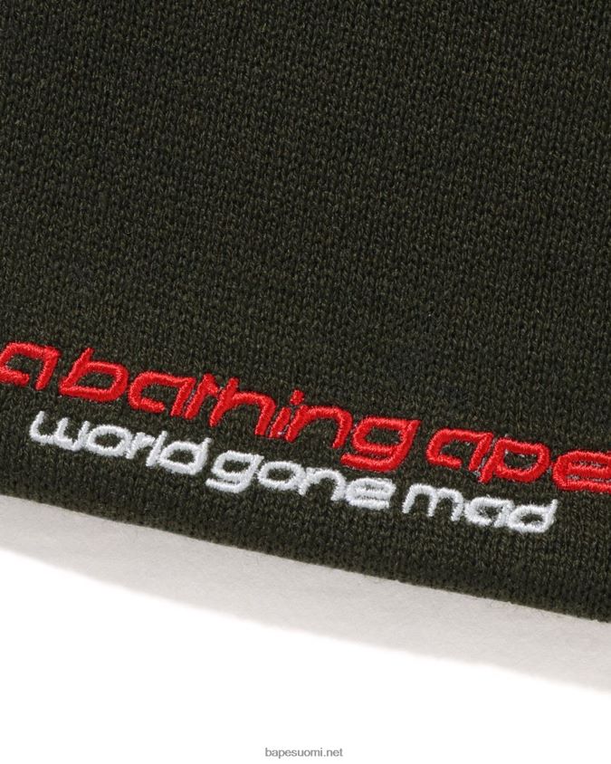 armeijan vihreä miehet A Bathing Ape kasvot neulottu lippalakki 8HT2D8497