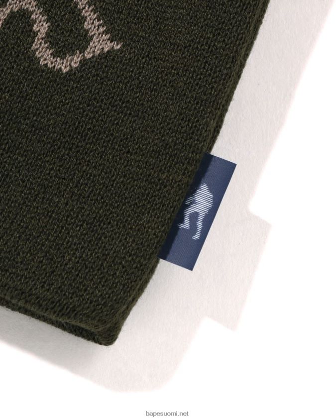 armeijan vihreä miehet A Bathing Ape kasvot neulottu lippalakki 8HT2D8497