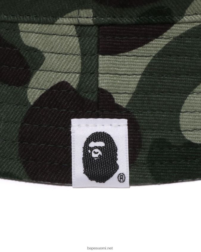 armeijan vihreä miehet A Bathing Ape x undftd väri camo flanelli bucket hattu 8HT2D8518
