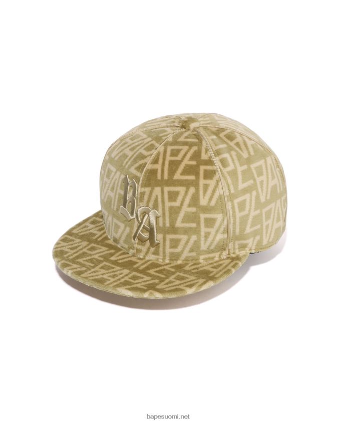 beige miehet A Bathing Ape logo monogrammi veluurihattu 8HT2D8419