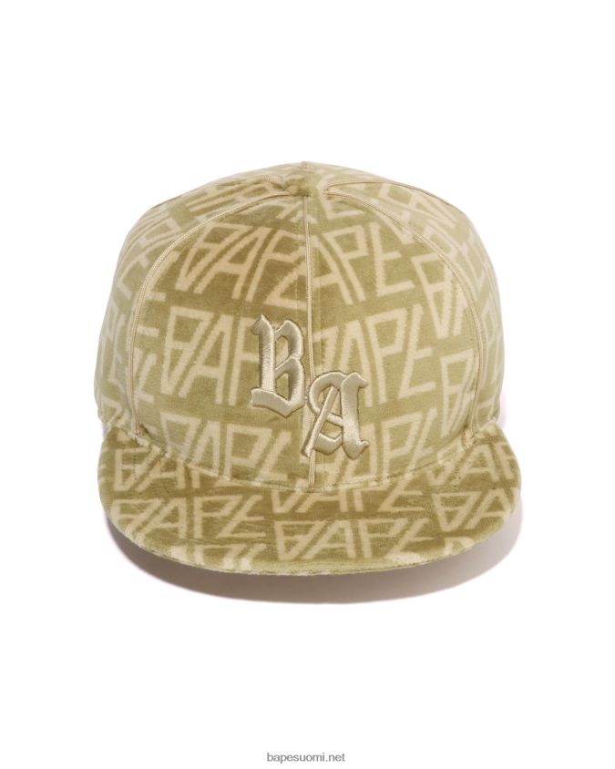 beige miehet A Bathing Ape logo monogrammi veluurihattu 8HT2D8419