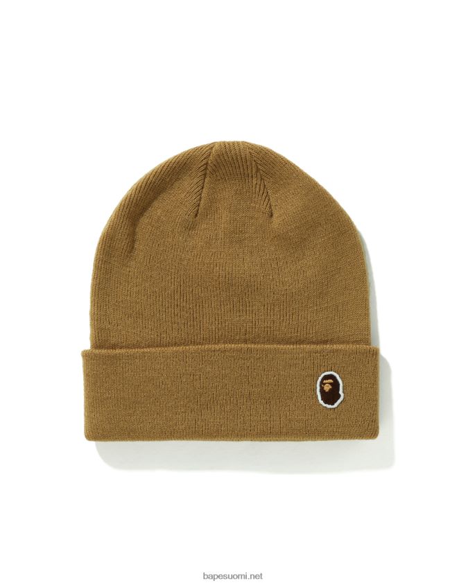 beige miehet A Bathing Ape pää yksipisteneulottu lippalakki 8HT2D8592
