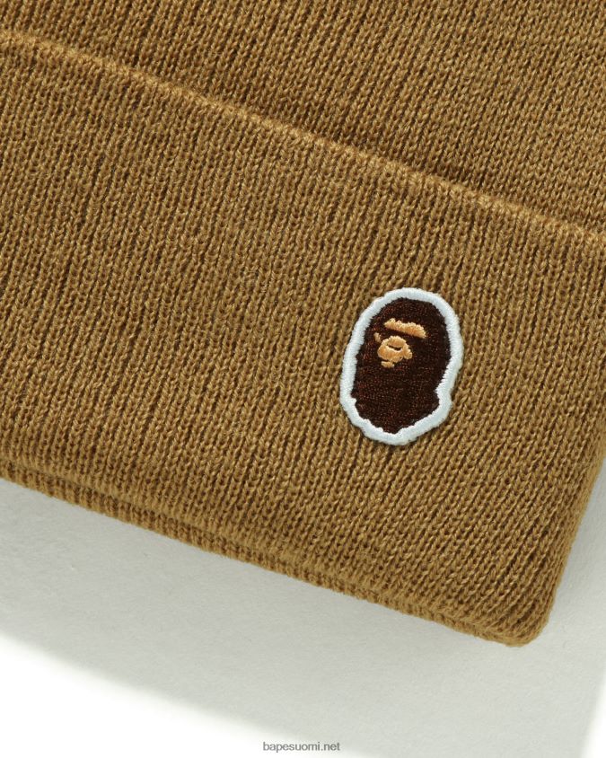 beige miehet A Bathing Ape pää yksipisteneulottu lippalakki 8HT2D8592