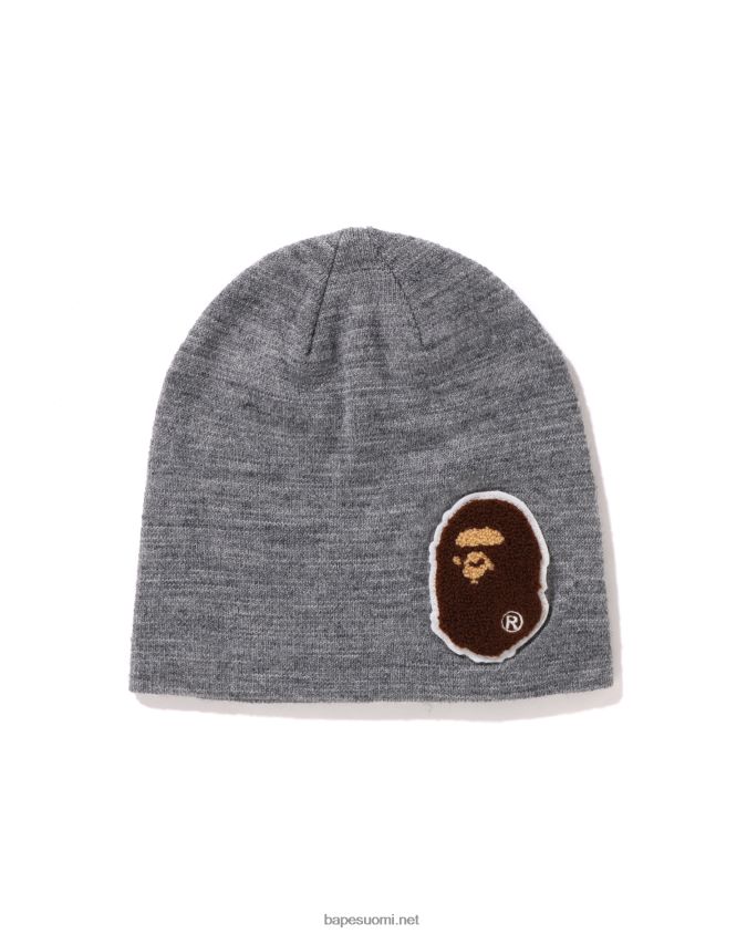 harmaa miehet A Bathing Ape iso pää neulottu lippalakki 8HT2D8590