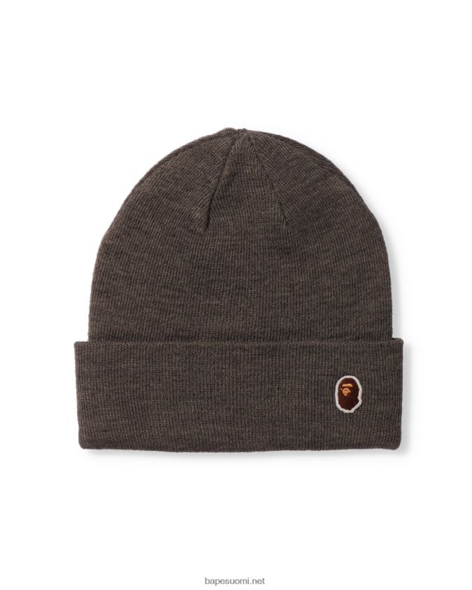 harmaa miehet A Bathing Ape pää yksipisteneulottu lippalakki 8HT2D8626