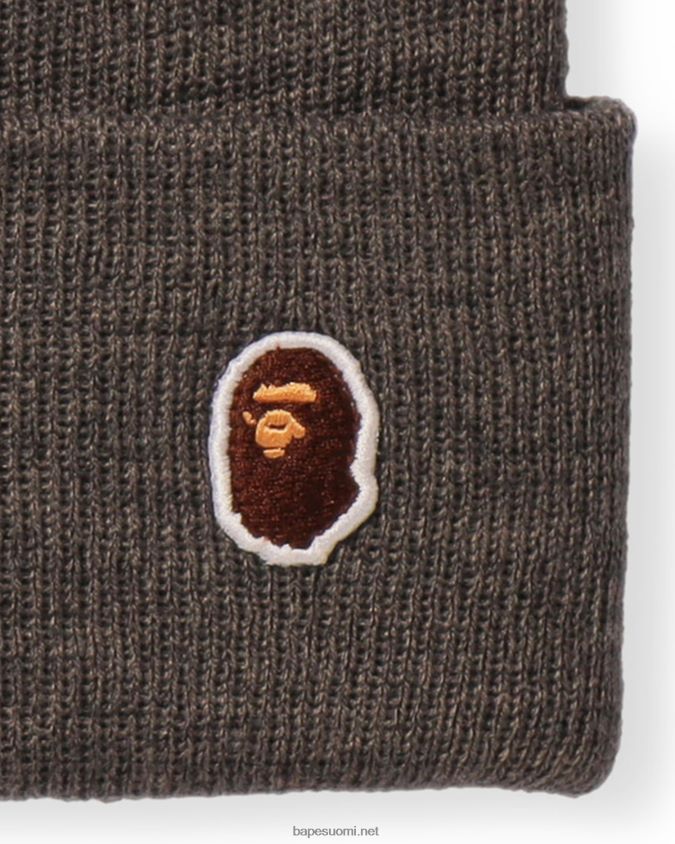 harmaa miehet A Bathing Ape pää yksipisteneulottu lippalakki 8HT2D8626