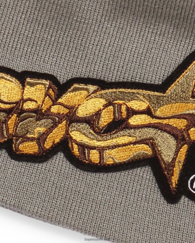 harmaa miehet A Bathing Ape x ovo neulottu lippalakki 8HT2D8653