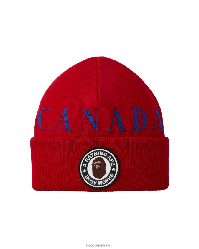 kirkkaan punainen miehet A Bathing Ape x kanadanhanhi x concepts neulottu lippis 8HT2D8619