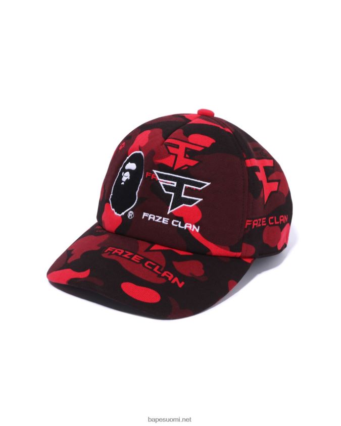 kirkkaan punainen miehetbape x faze clan snap back cap 8HT2D8470