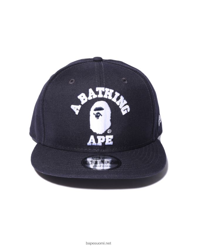 laivastonsininen miehet A Bathing Ape college new era snap back cap 8HT2D8576