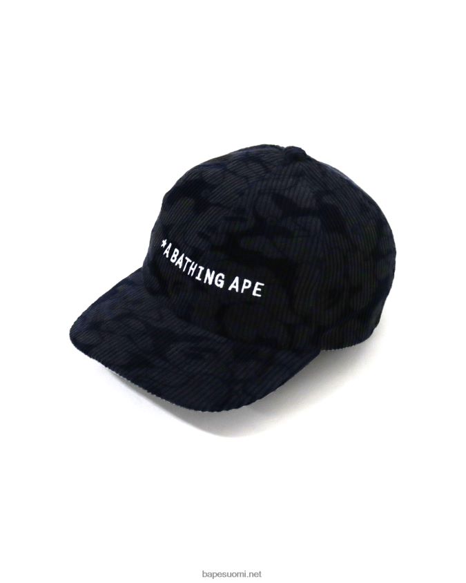 laivastonsininen miehet A Bathing Ape kiinteä camo vakosametti paneelikorkki 8HT2D8643