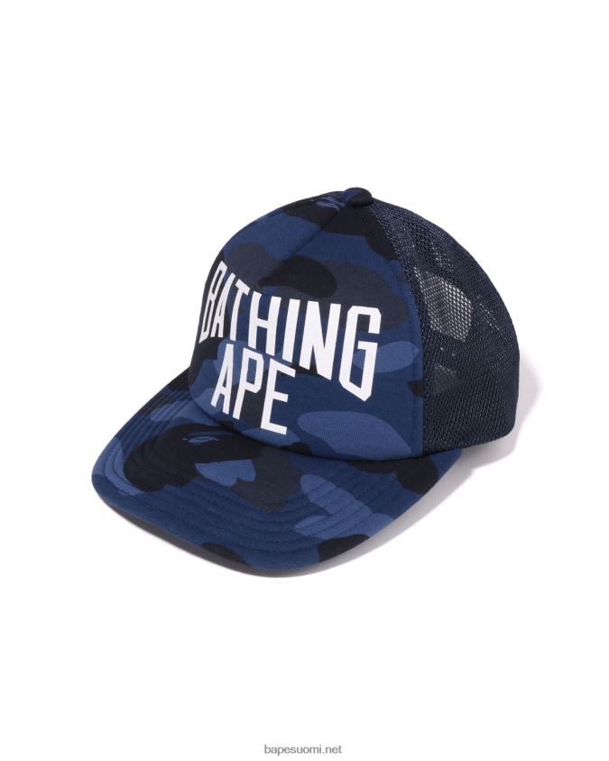 laivastonsininen miehet A Bathing Ape värillinen camo nyc logo verkkokorkki 8HT2D8534