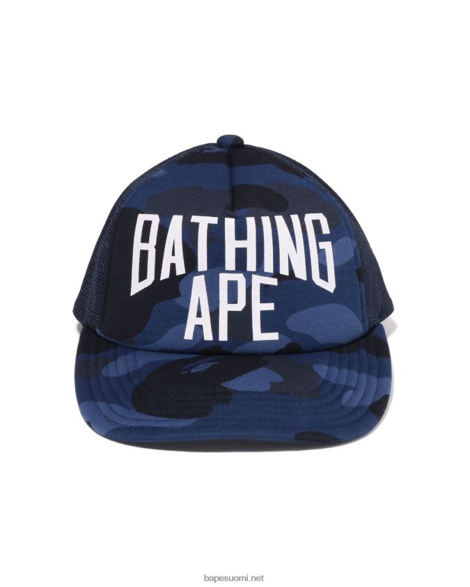 laivastonsininen miehet A Bathing Ape värillinen camo nyc logo verkkokorkki 8HT2D8534