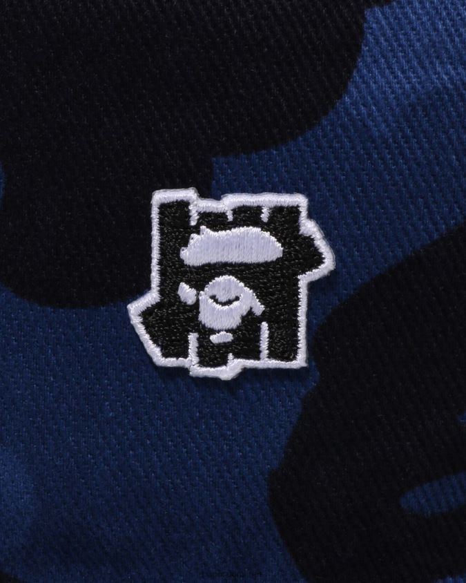 laivastonsininen miehet A Bathing Ape x undftd väri camo flanelli bucket hattu 8HT2D8519