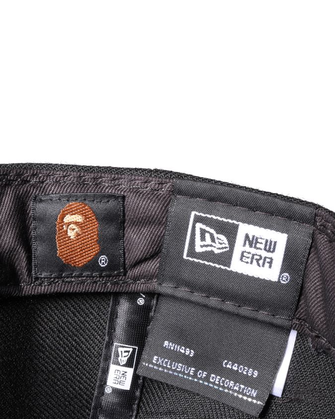 musta miehet A Bathing Ape college new era snap back cap 8HT2D8575