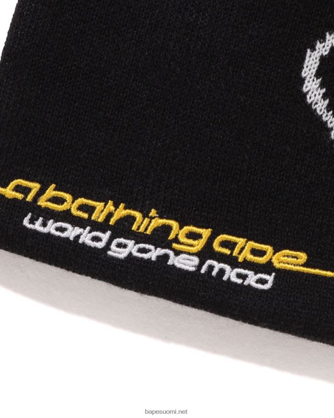 musta miehet A Bathing Ape kasvot neulottu lippalakki 8HT2D8496