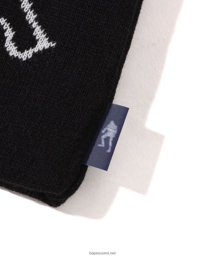 musta miehet A Bathing Ape kasvot neulottu lippalakki 8HT2D8496