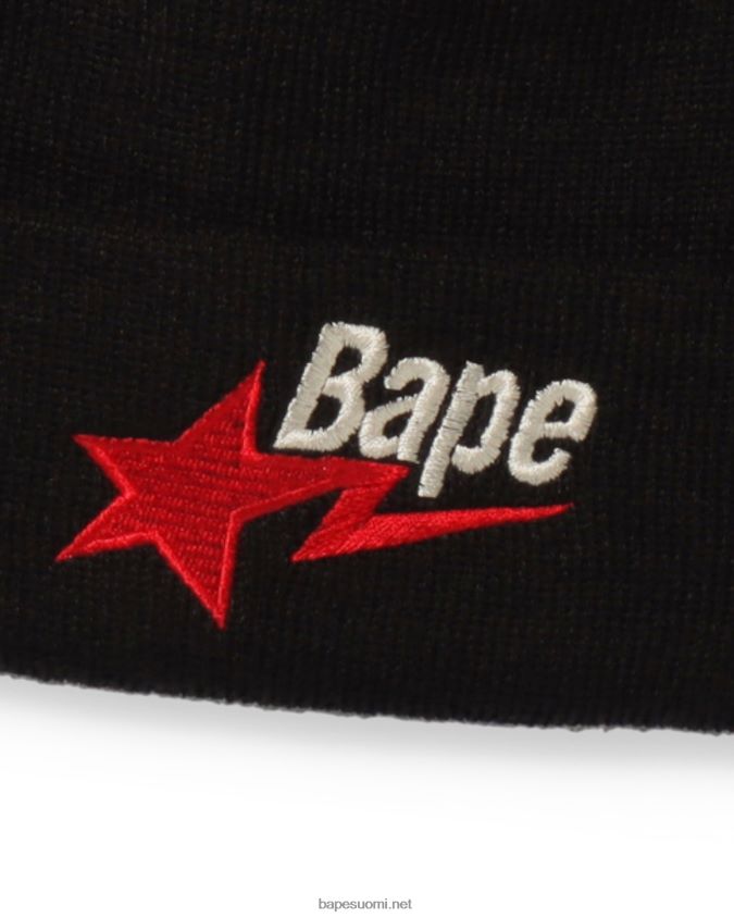 musta miehet A Bathing Ape neulottu korkki 8HT2D8640