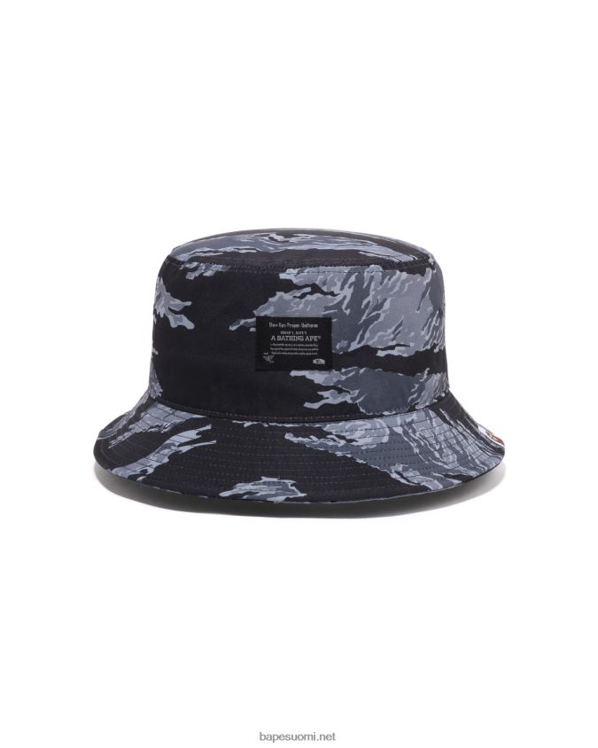 musta miehet A Bathing Ape tiger camo bucket hattu 8HT2D8499
