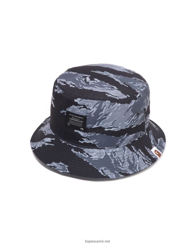 musta miehet A Bathing Ape tiger camo bucket hattu 8HT2D8499